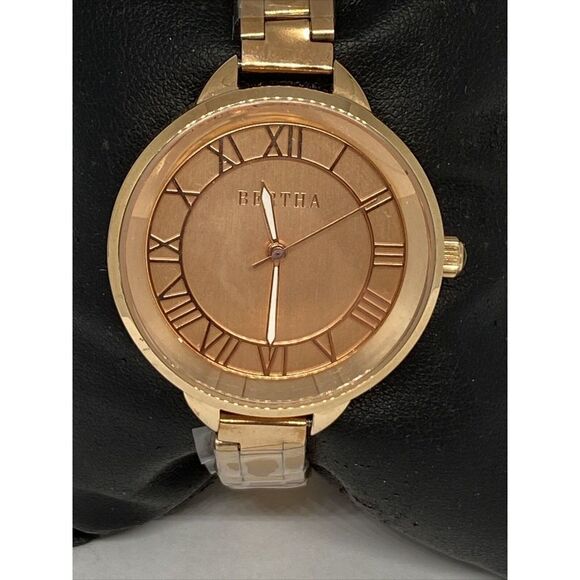 Bertha Madison BR6706 Womens Stainless Steel Analog Rose Dial Quartz Watch LJ436 - Picture 2 of 12